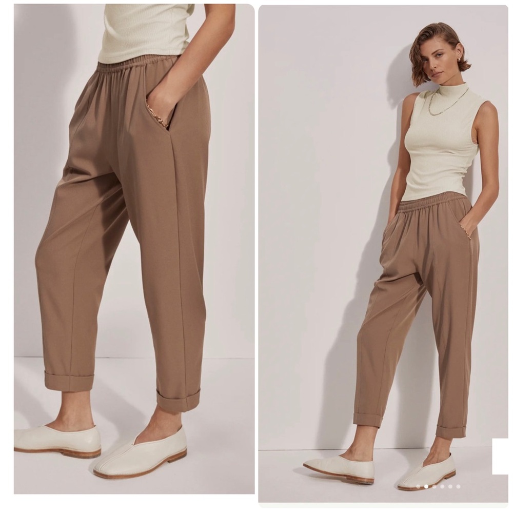 Varley Oakland Turnup Pant 25 | XS | Taupe